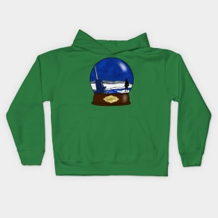 The elf snow globe Kids Hoodie